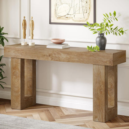 Vintage Solid Wood Long Sofa Back Table