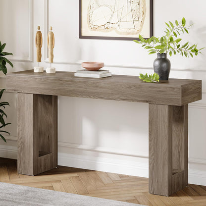 Vintage Solid Wood Long Sofa Back Table
