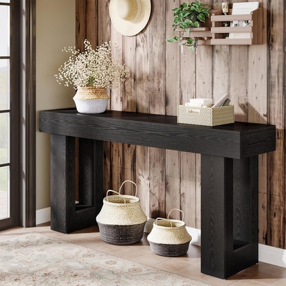 Vintage Solid Wood Long Sofa Back Table