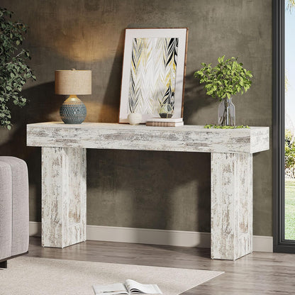 Vintage Solid Wood Long Sofa Back Table
